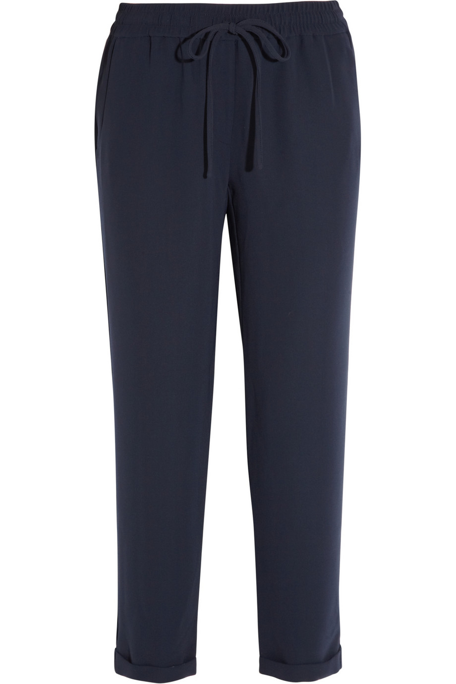 navy crepe pants