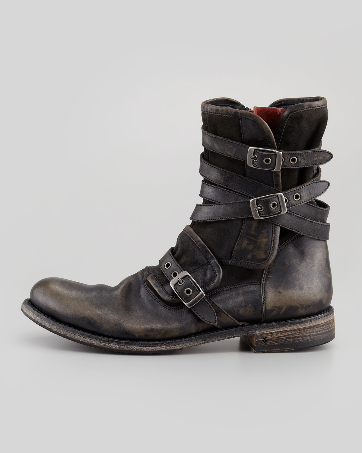 John varvatos Bleeker Side-Zip Boot in Gray for Men | Lyst