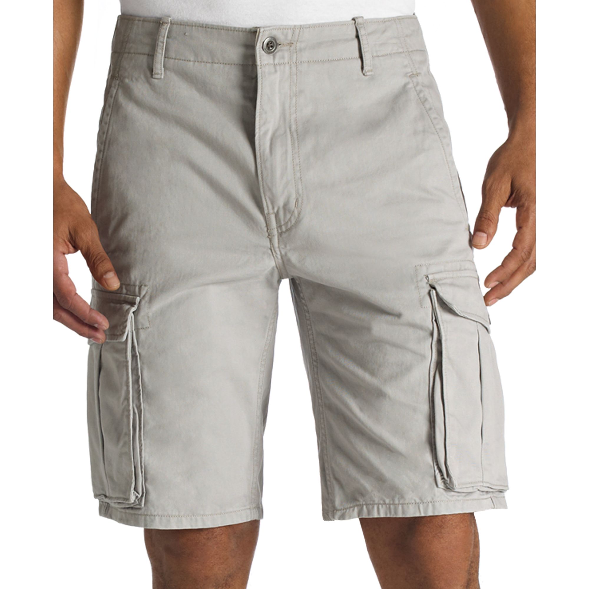 Levi's Ace Cargo Relaxed Fit Shorts in Limestone Grey in Gray for Men ...