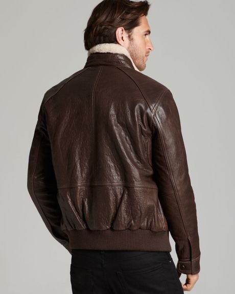 Marc New York Norton Aviator Leather Bomber Jacket in Brown for Men ...