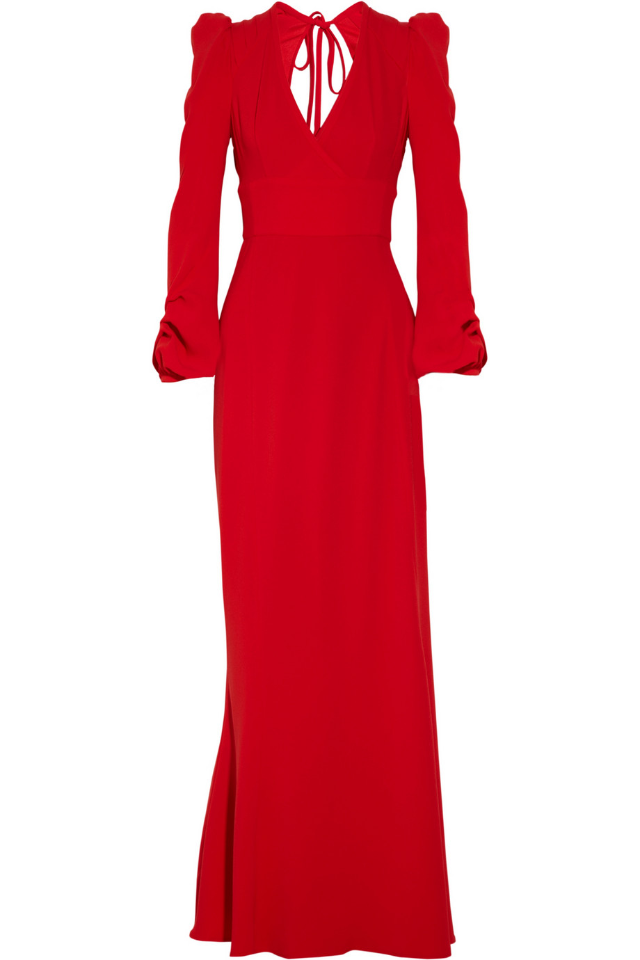 Lyst - Skaist Taylor Openback Crepe Gown in Red