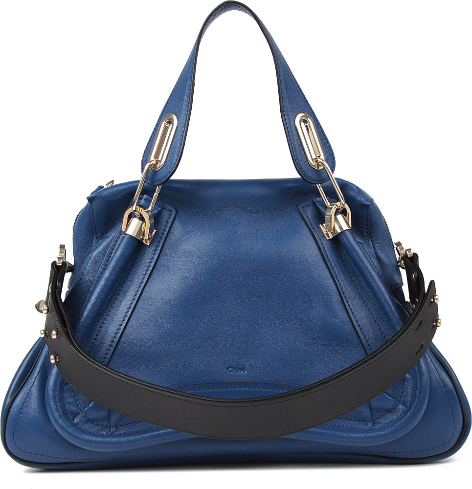 Chloé Chloe Paraty Military Medium Shoulder Bag in Blue (Royal navy) | Lyst