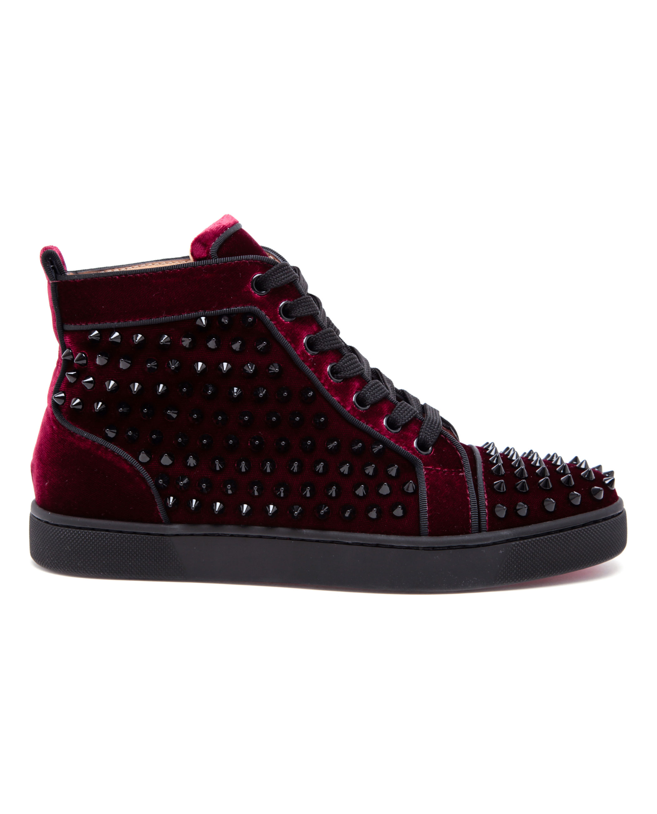 christian louboutin Louis high-top sneakers black leather logo ...