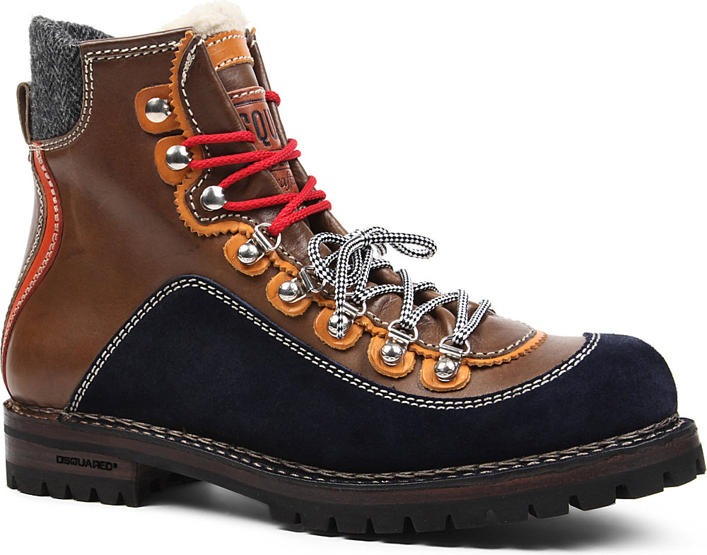 Dsquared² St Moritz Hiking Boots in Brown for Men (Blue/drk.c) | Lyst