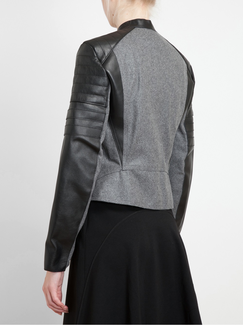 Lyst - 3.1 Phillip Lim 3.1 Phillip Lim Leather and Wool Biker Jacket in