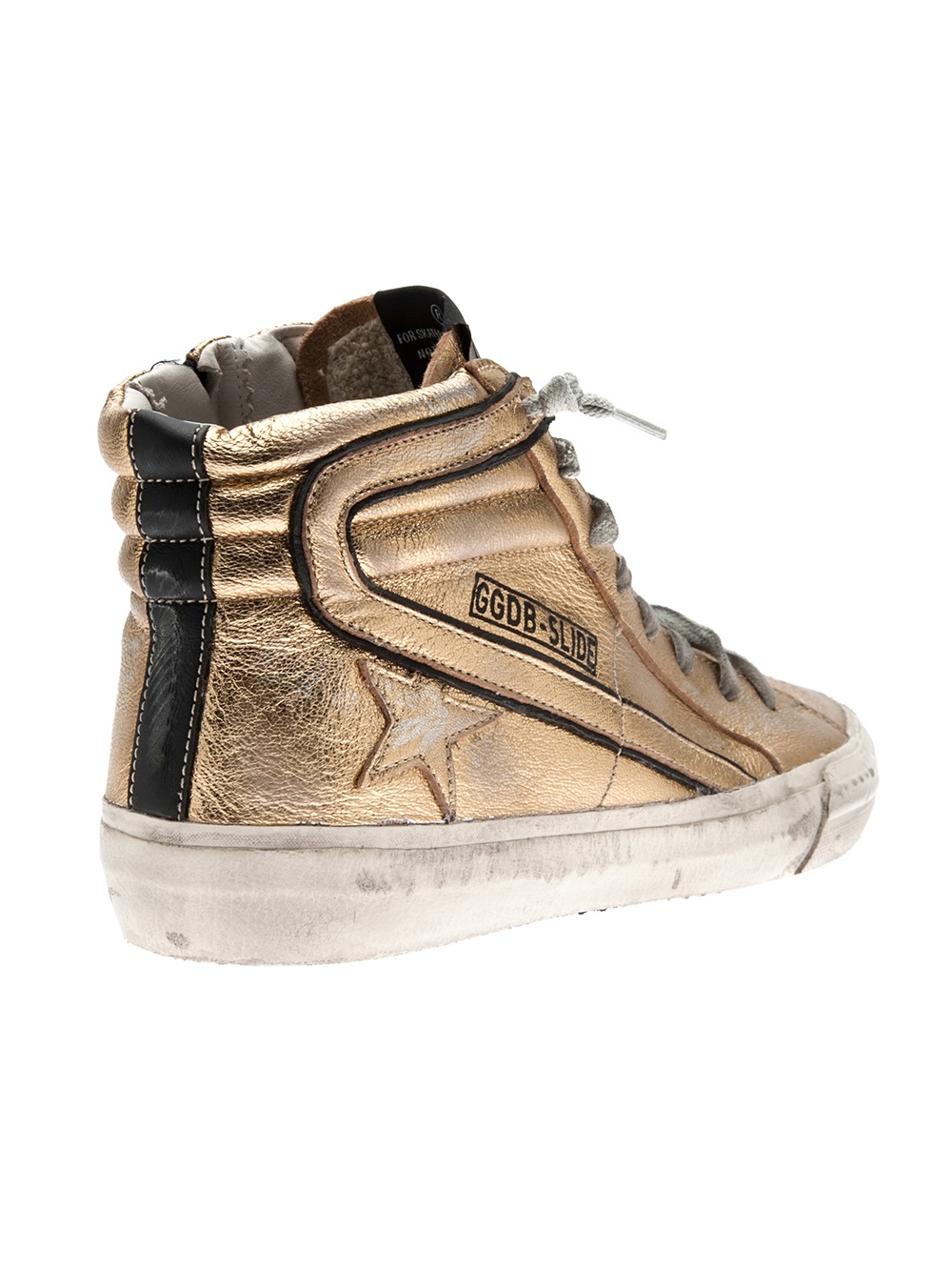 Lyst - Golden Goose Deluxe Brand Golden Goose Deluxe Brand Slide High Top Sneaker in Metallic