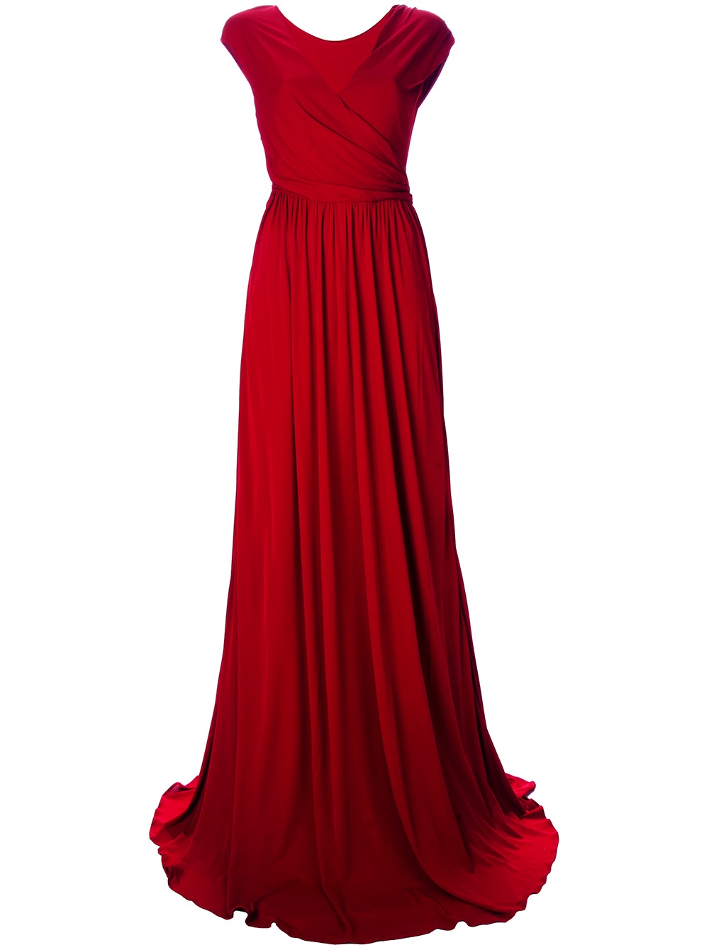 Lyst - Issa Gathered Crepe Gown in Red