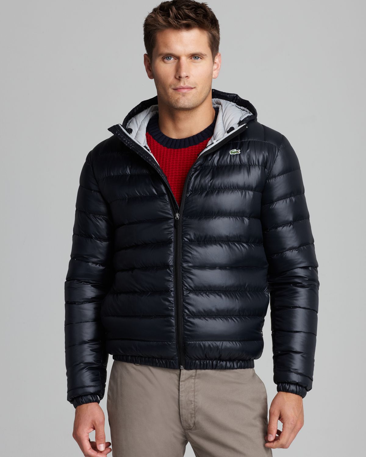 Download Lacoste Featherweight Packable Down Jacket in Black for ...