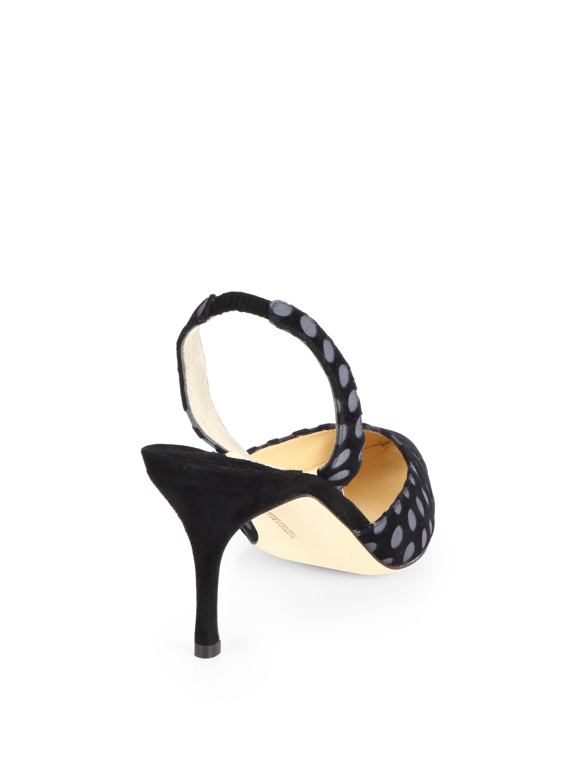 manolo blahnik polka dot shoes