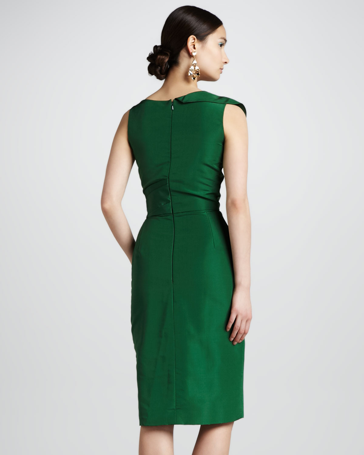 oscar de la renta green dress