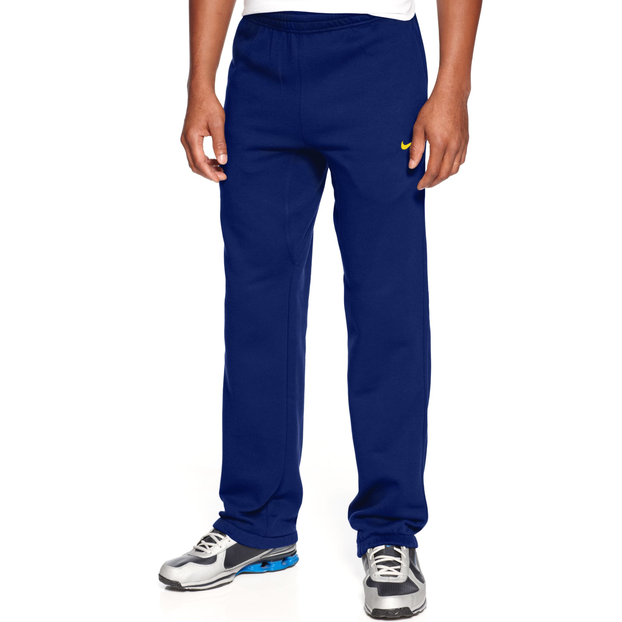 Nike Fleece Cuff Pants in Blue for Men (Deep Royal Blue) | Lyst