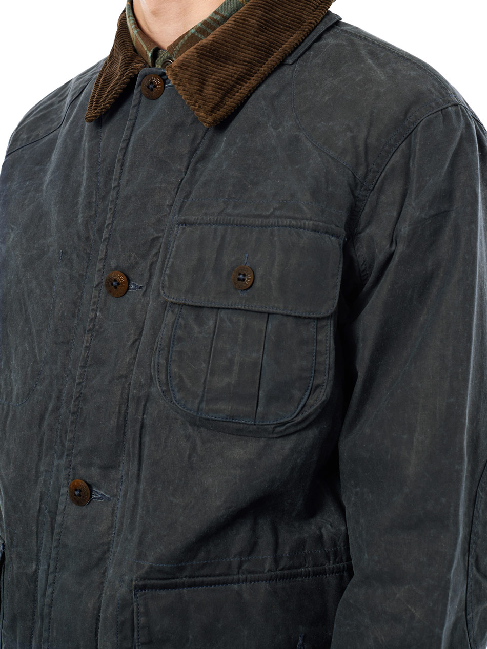 Polo ralph lauren Waxed Cotton Field Jacket in Blue for Men | Lyst