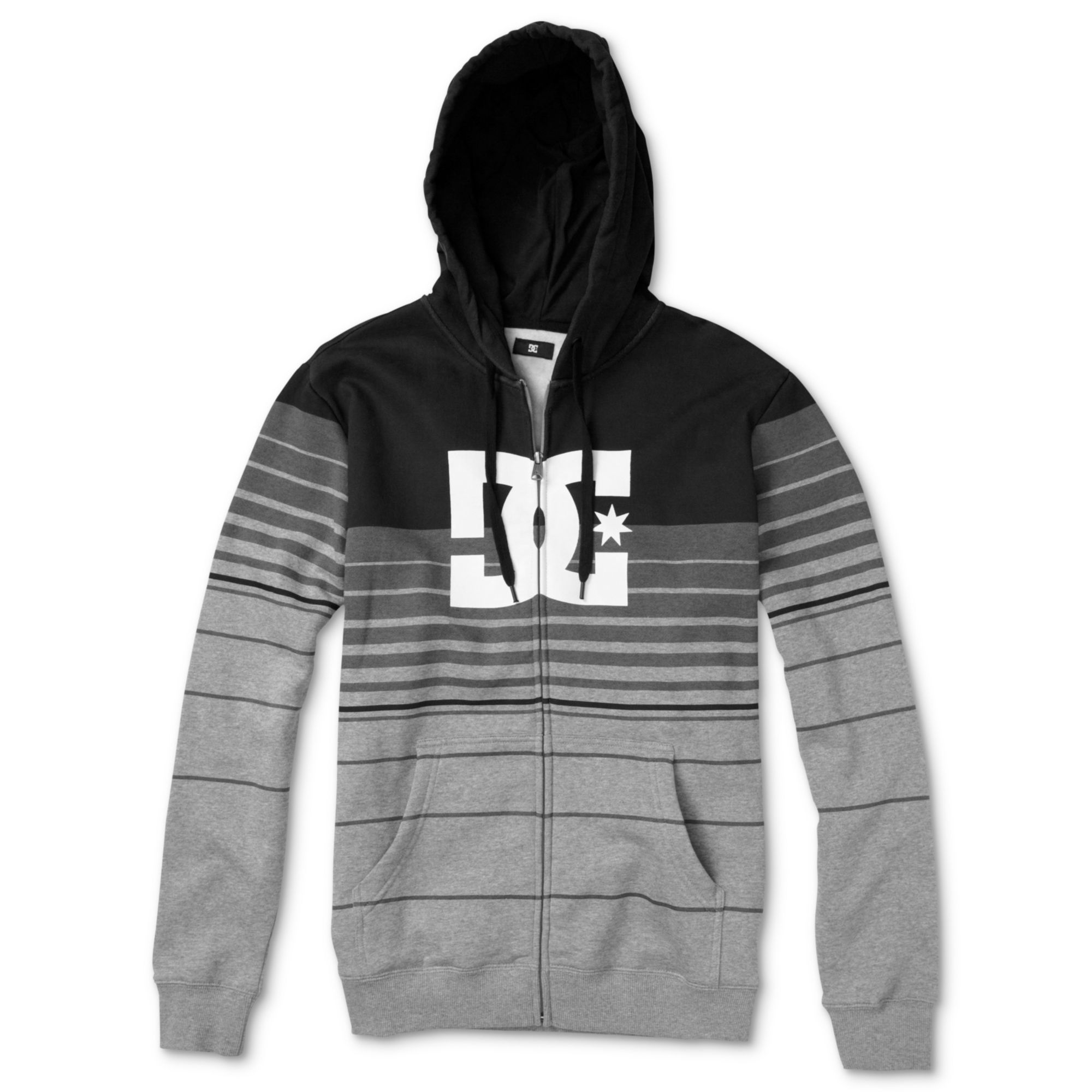 Dc shoes Tstar Print Stripe Hoodie in Black for Men | Lyst