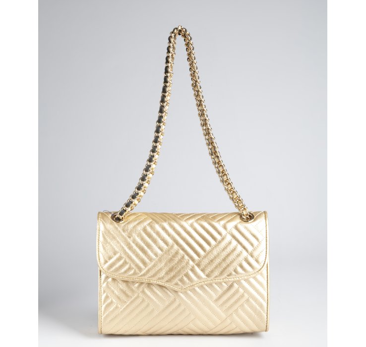 gold quilted handbag