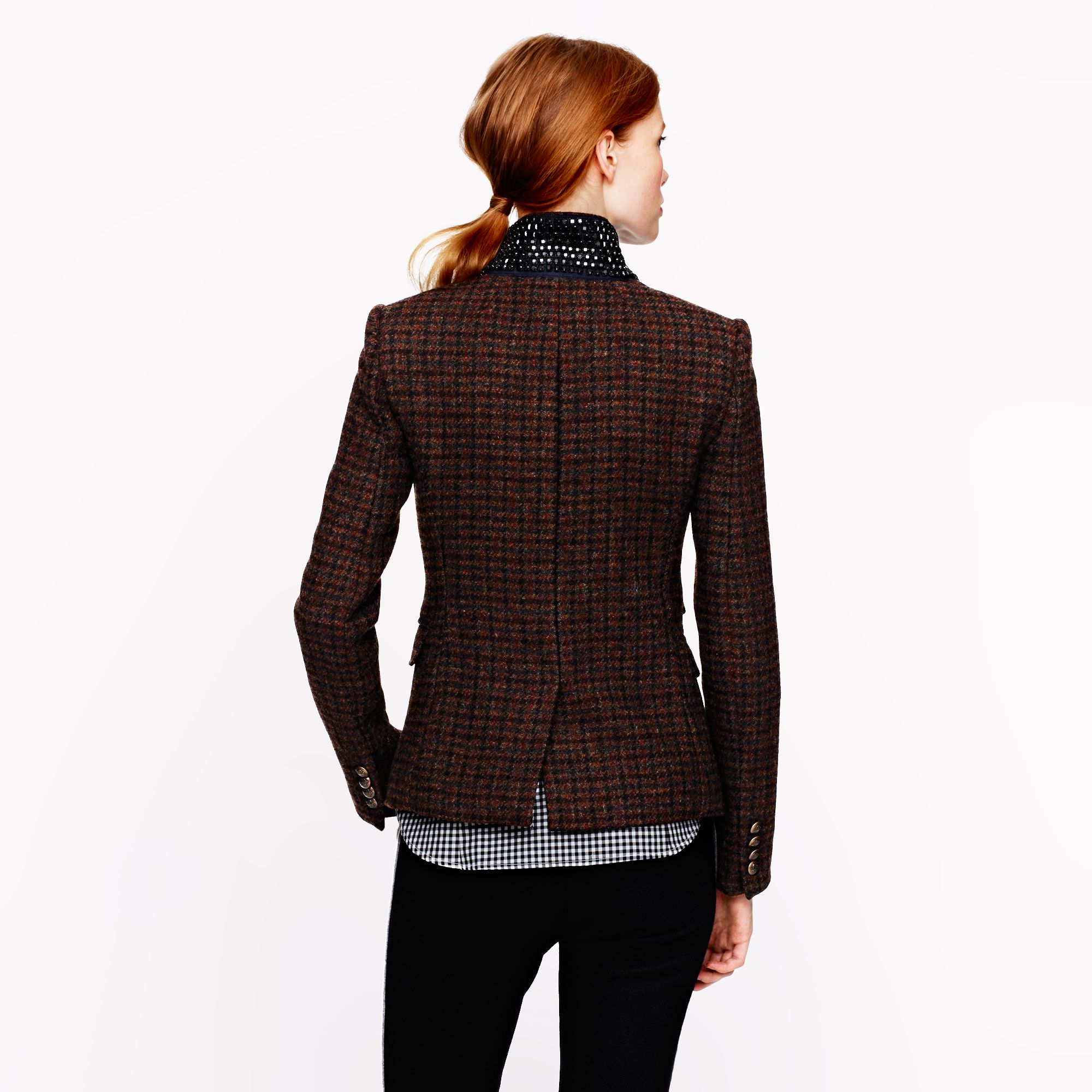 Lyst J.Crew Schoolboy Blazer In Beaded Tweed in Gray