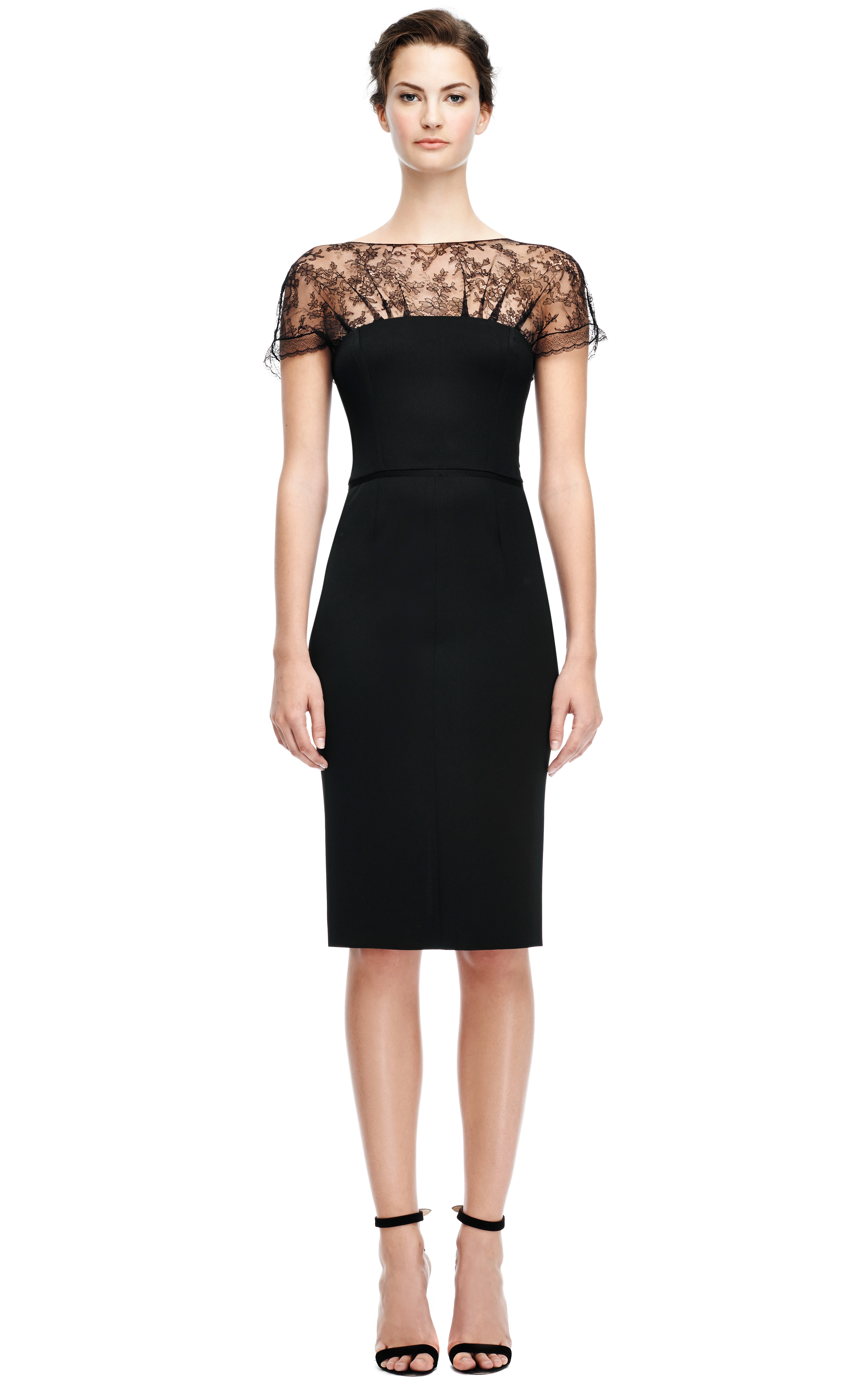 4610232 Black Lace Pencil Dress