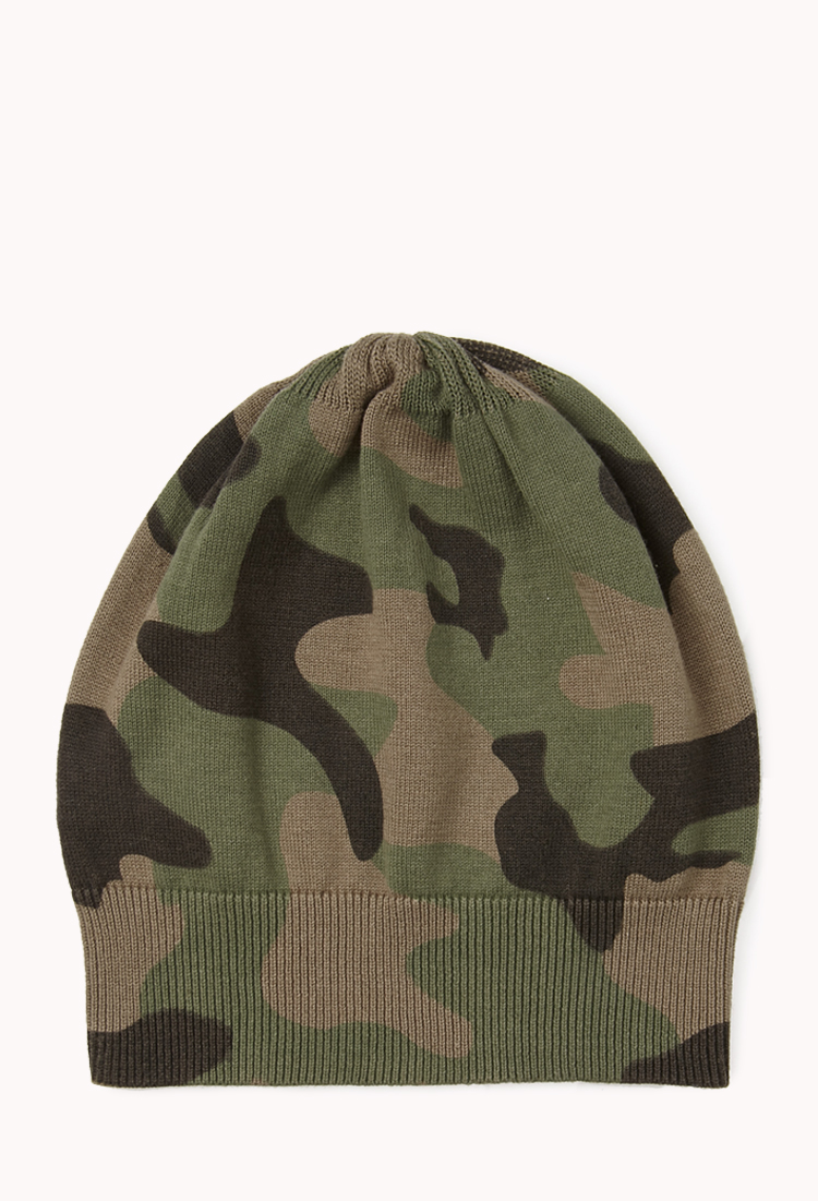 21men Camo Beanie in Green for Men (Olive/brown) | Lyst