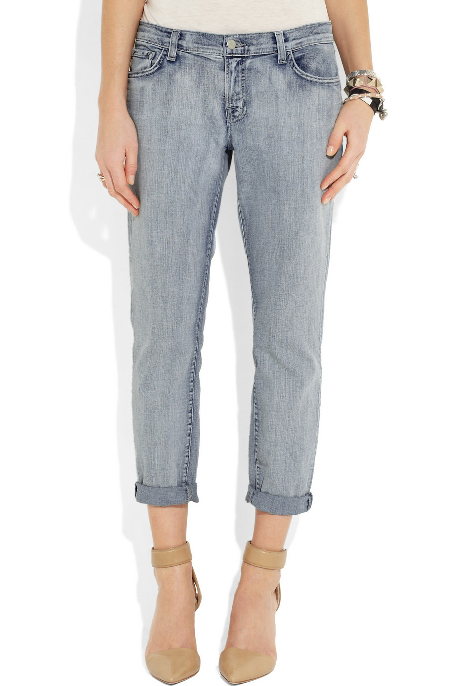 Lyst J Brand Aoki Cropped Midrise Skinny Jeans In Blue