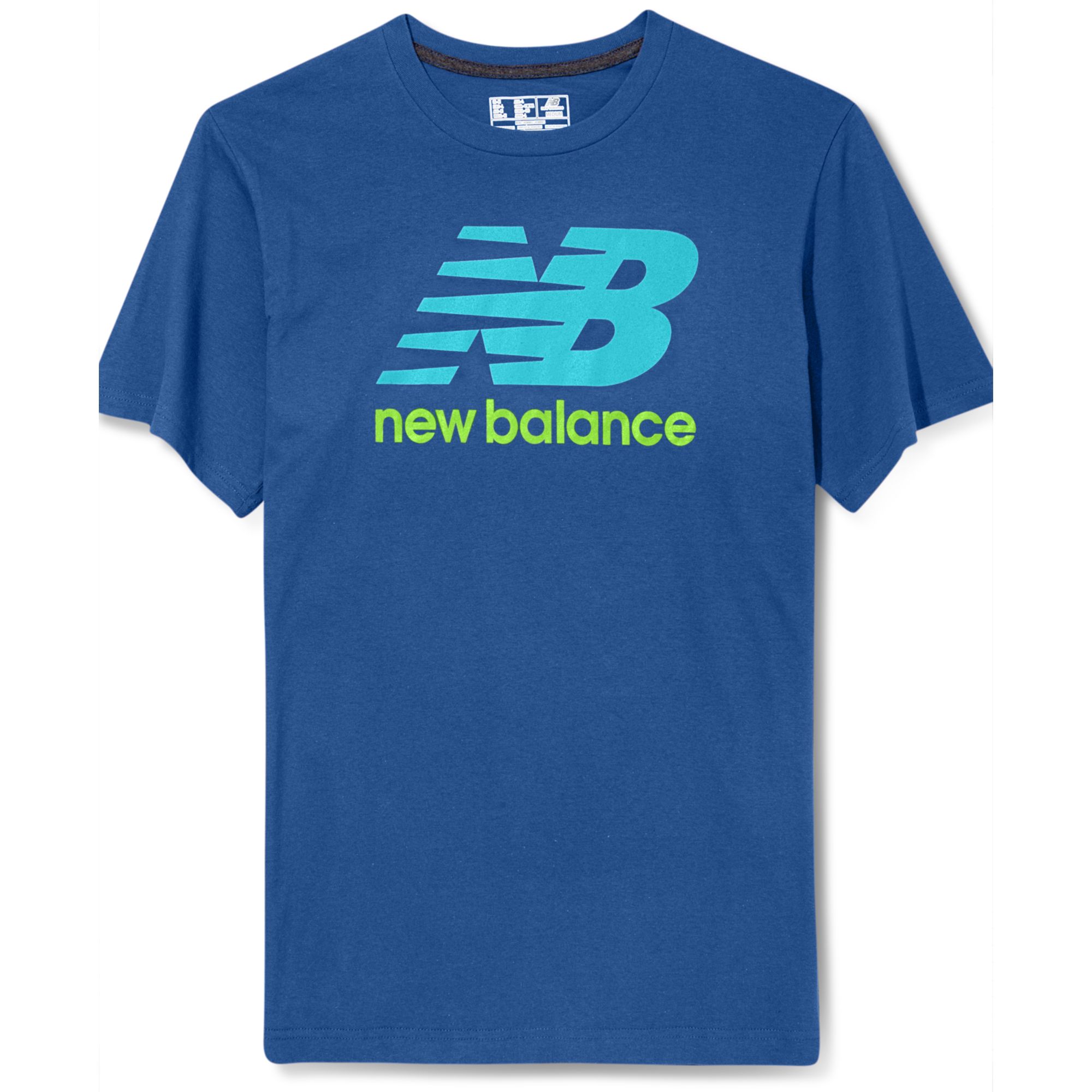 Lyst - New Balance Graphic Logo T Shirt in Blue for Men