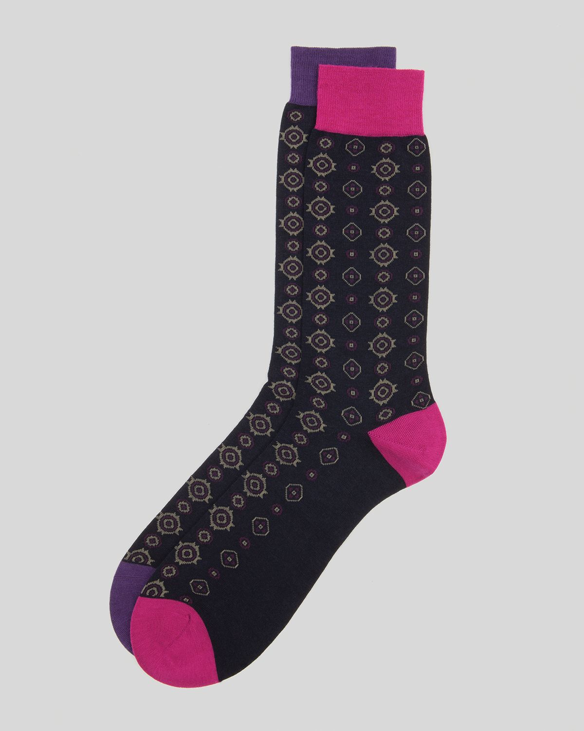 Ted baker Geosock Circle Pattern Socks in Multicolor for Men (Navy) | Lyst