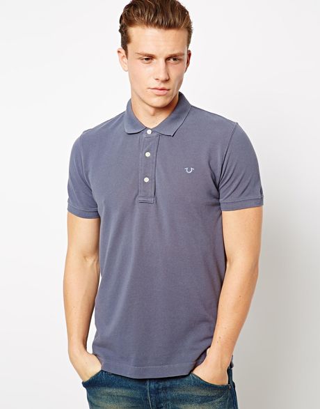 True Religion Polo Horseshoe Logo Pique in Blue for Men (Navy) | Lyst