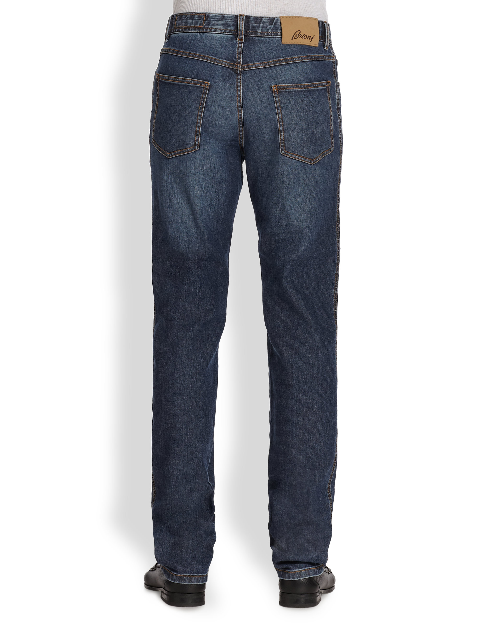 Lyst - Brioni Avanti Medium-Wash Denim Jeans in Blue for Men