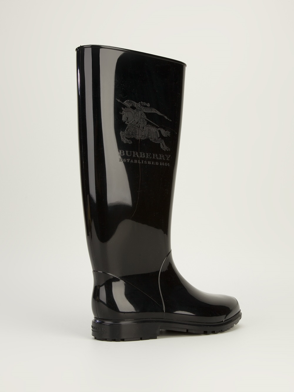 Lyst Burberry Wellington Boot In Black