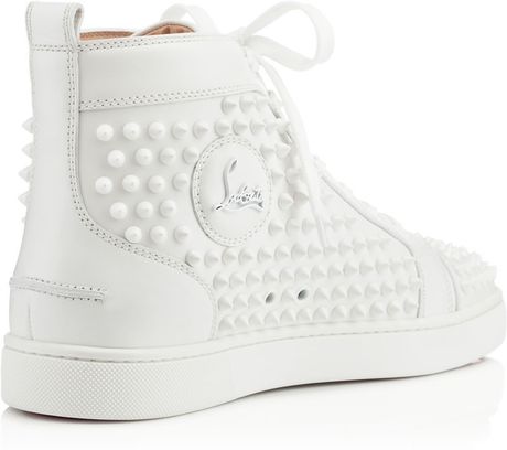Christian Louboutin Louis Flat Spikes in White for Men | Lyst