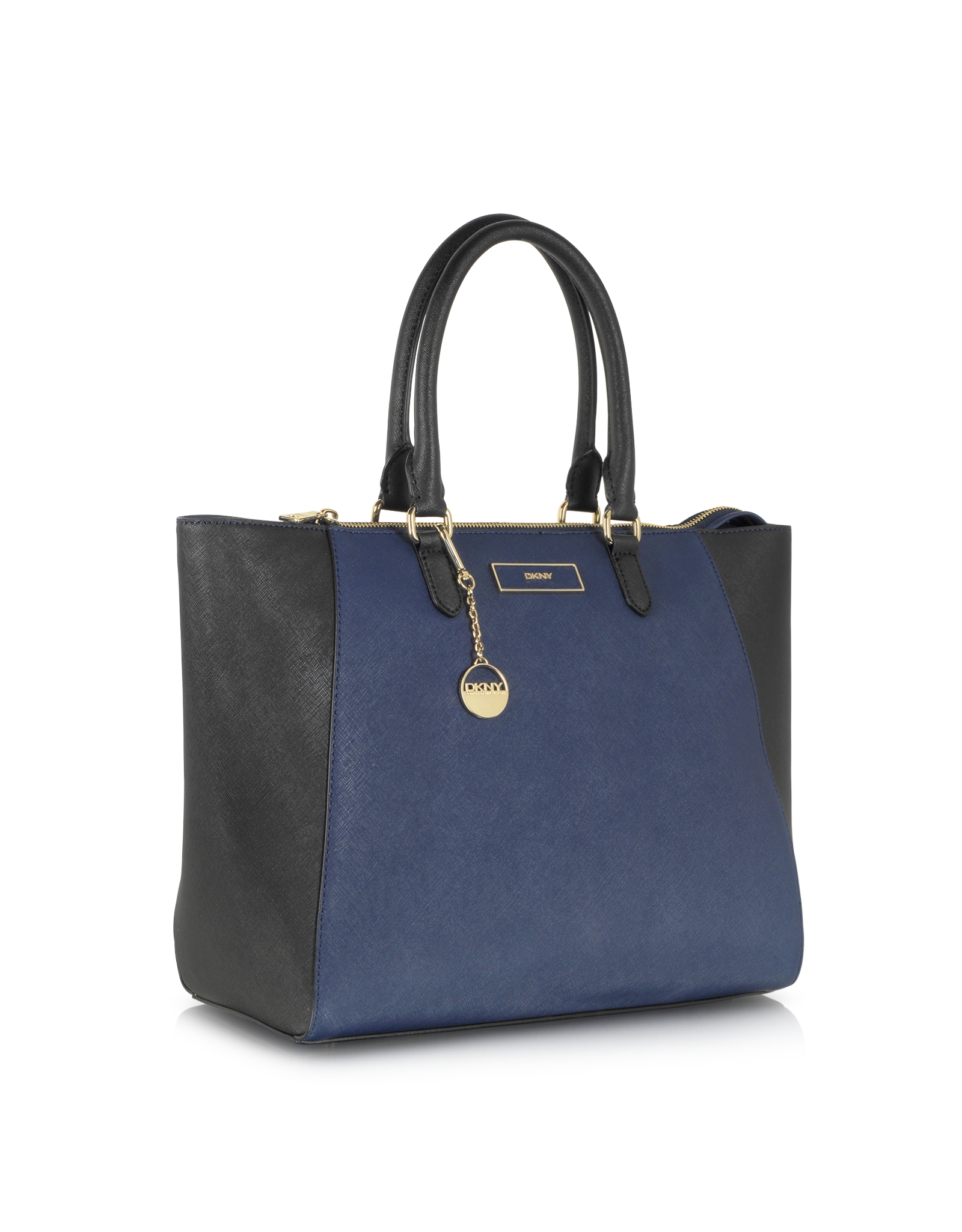 Lyst - Dkny Color Block Saffiano Leather Large Ew Satchel in Blue