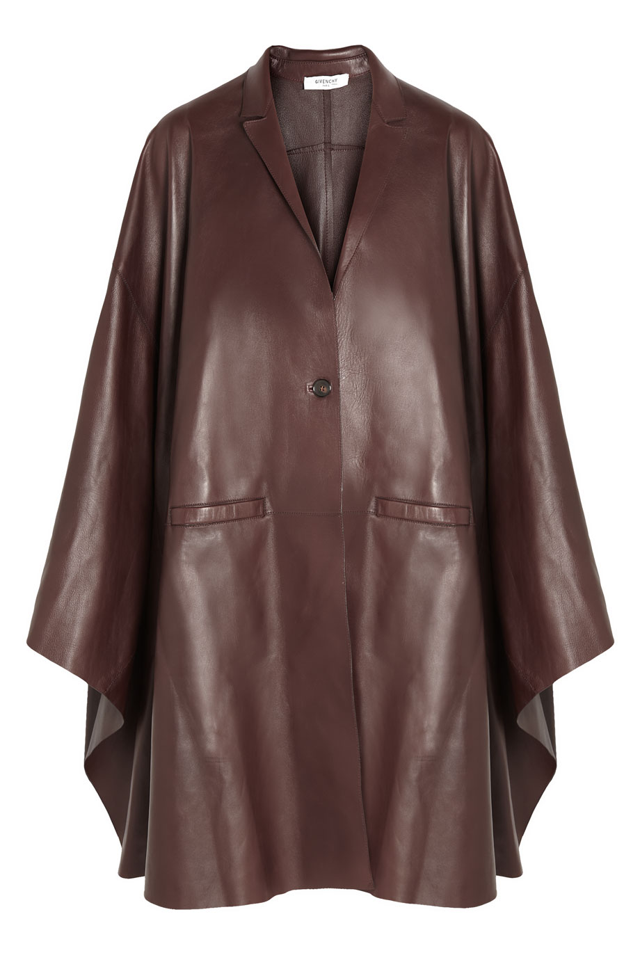 Givenchy Bordeaux Leather Cape in Brown Lyst