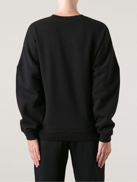 Mcq By Alexander Mcqueen Zip Logo Print Sweater in Black | Lyst