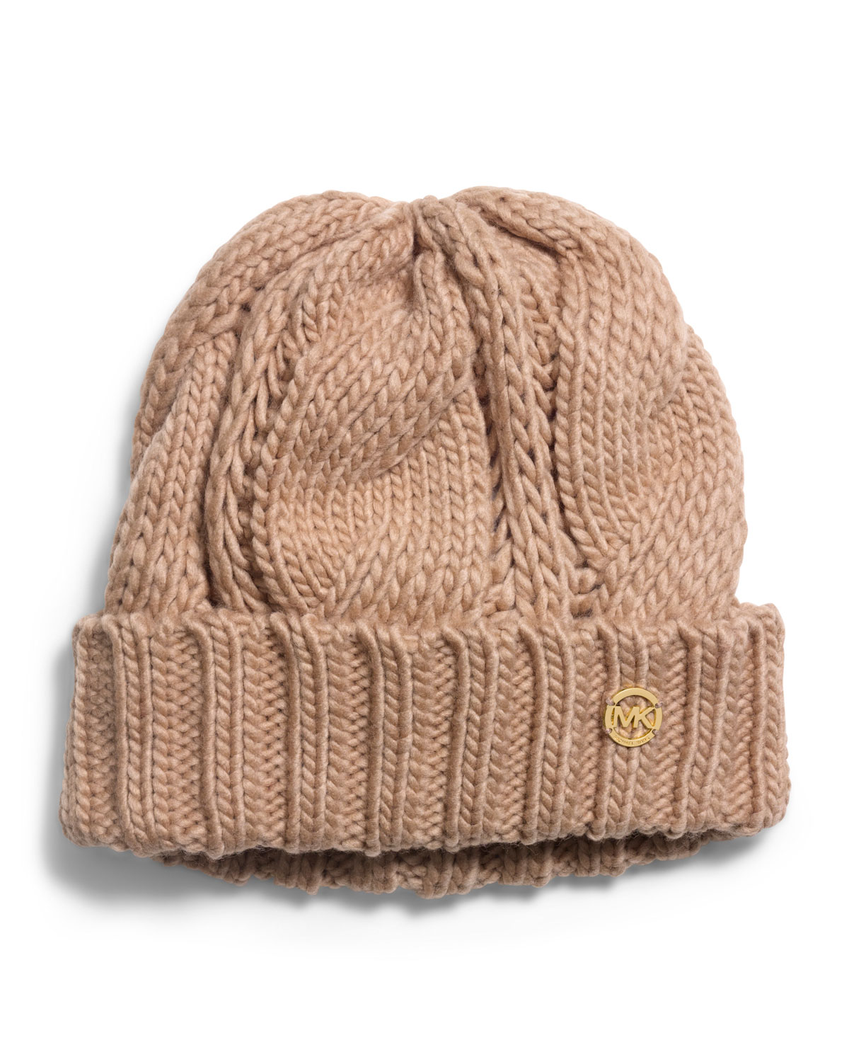 Lyst Michael Kors Michael Knit Cuffed Hat in Brown