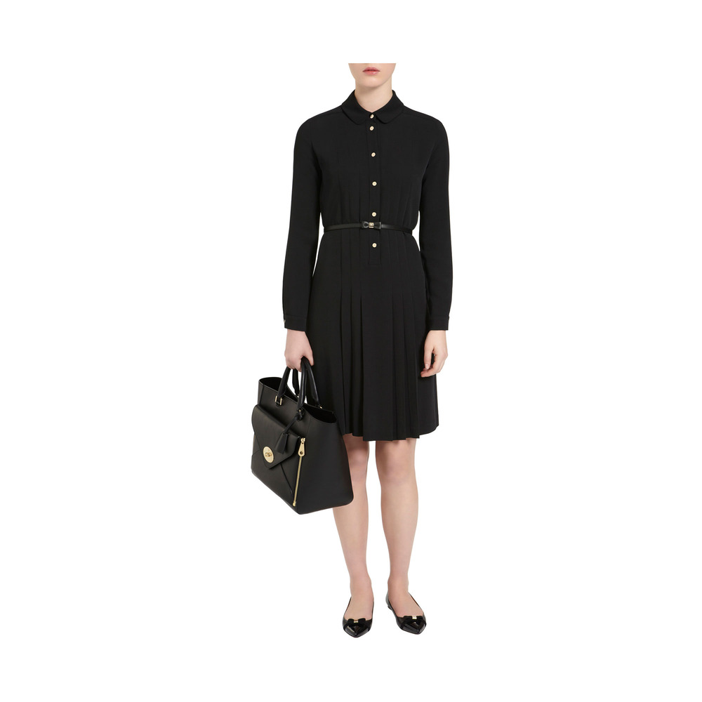 Lyst - Mulberry Pleated Dress in Black