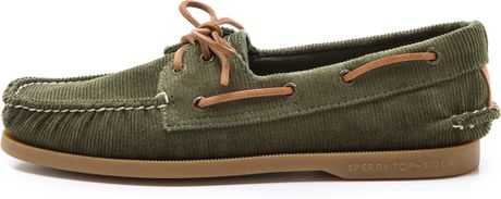 sperry top sider green sole