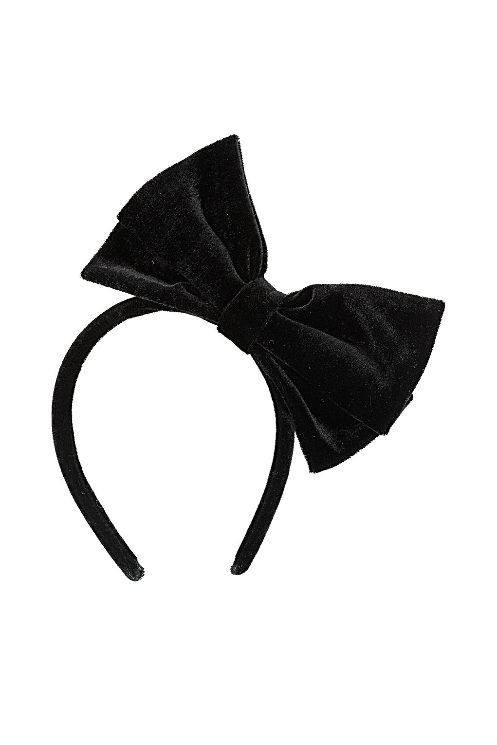 Lyst - Topshop Black Velvet Bow Alice Band in Black