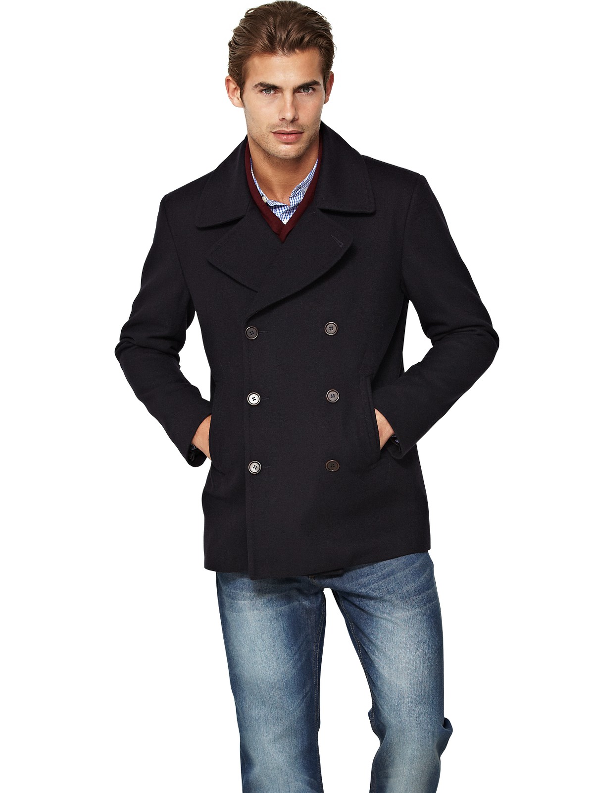 French connection French Connection Mens Db Peacoat in Blue for Men ...