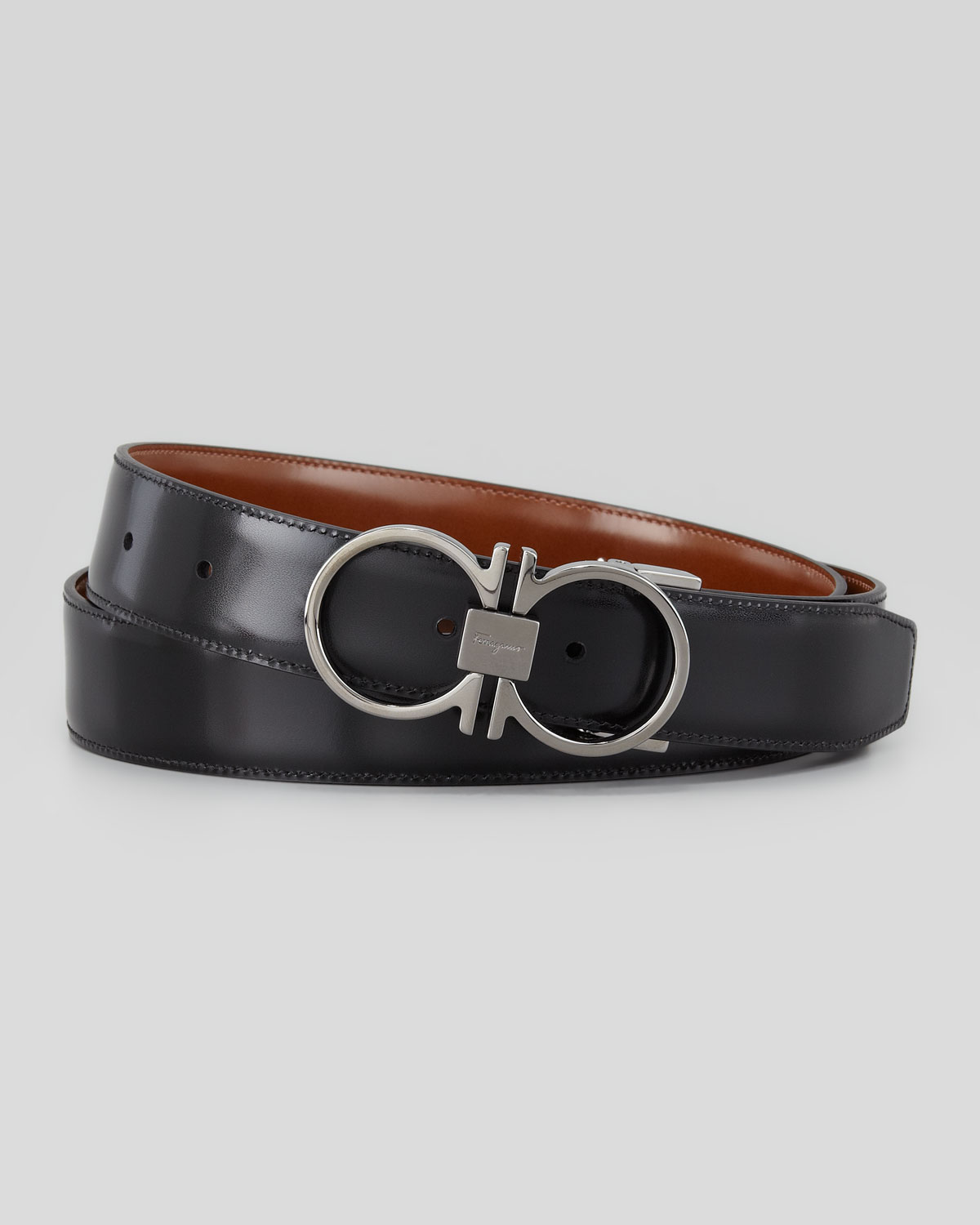 Ferragamo Leather ferragamo reversible gancini leather belt in brown lyst Ferragamo Leather ferragamo reversible gancini leather belt in brown lyst
