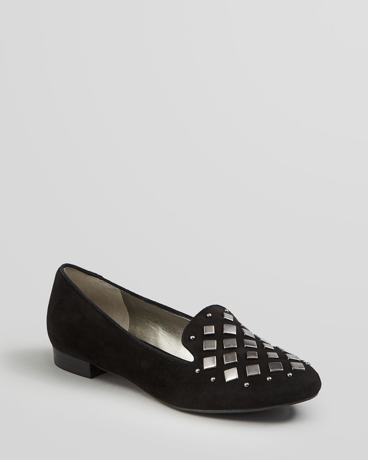 Lyst - Guess Smoking Flats Sablette Studded in Gray