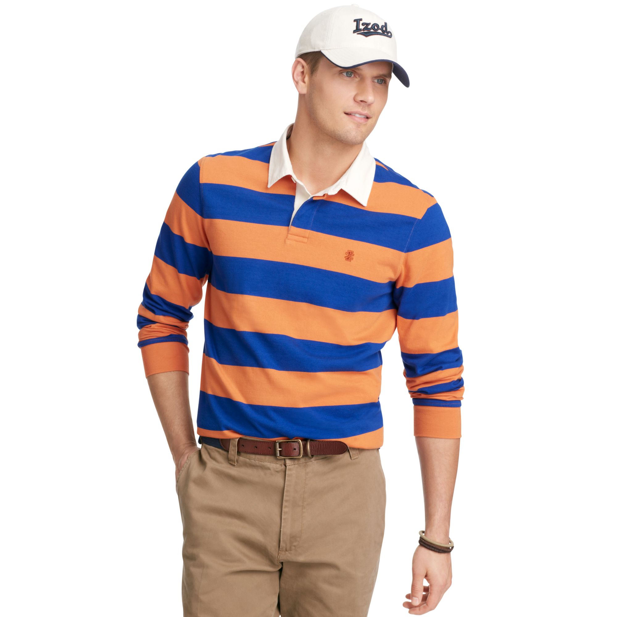 Lyst - Izod Big and Tall Shirt Longsleeve Rugby Shirt in Blue for Men
