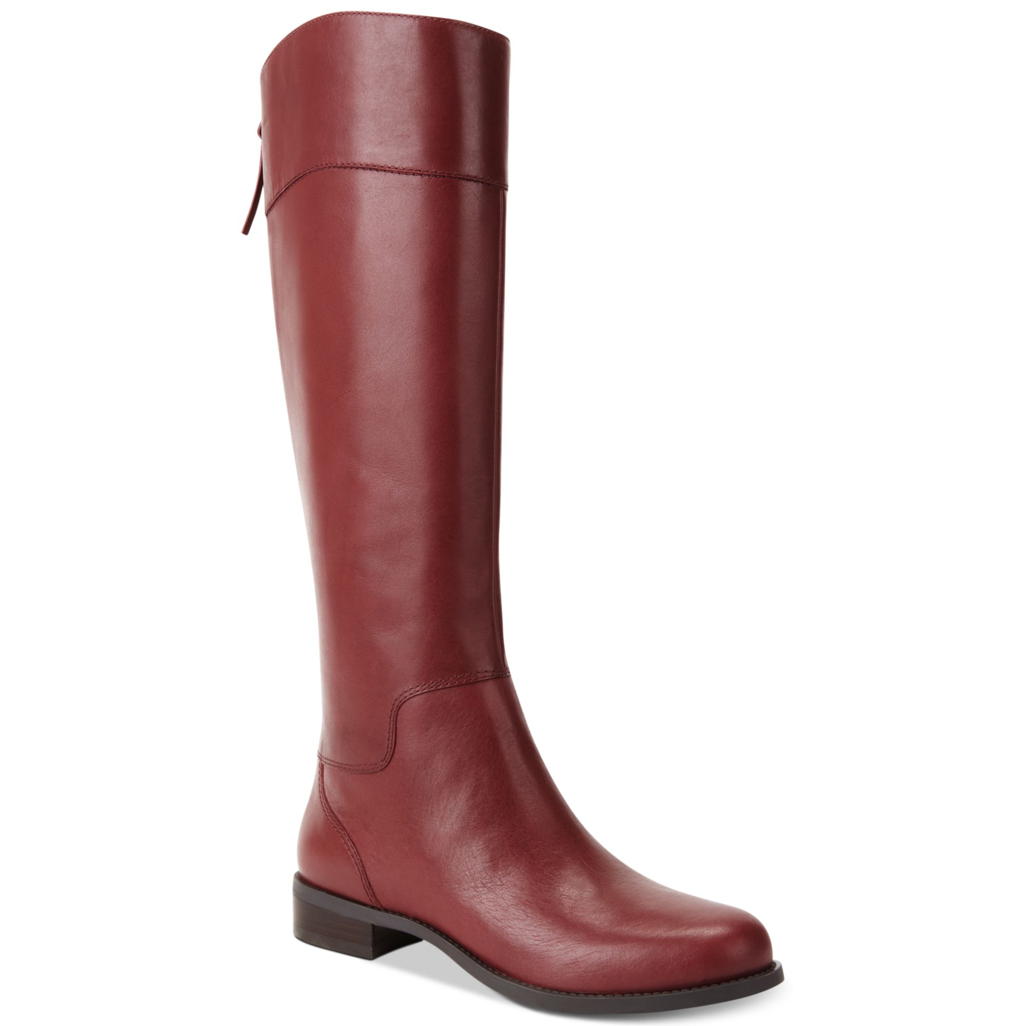 Nine West Counter Zipback Riding Boots in Brown (Oxblood) | Lyst