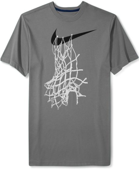 Nike Short-sleeve Graphic Basketball Net T-shirt in Gray for Men (Cool ...