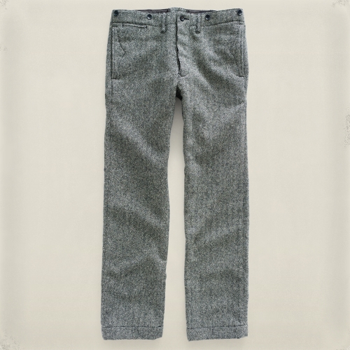 RRL Herringbone Wool Pants in Black (Gray) for Men Lyst