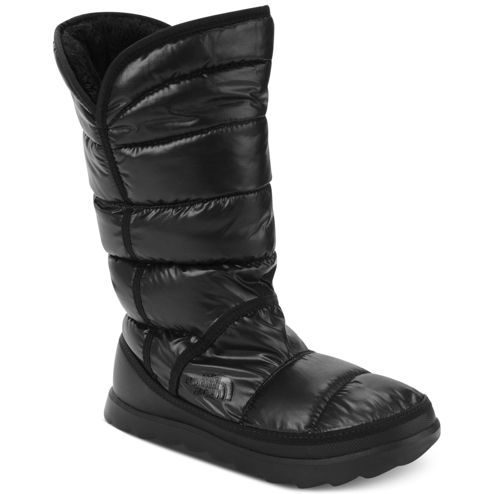 The North Face Thermoball Roll Down Boots in Black (Shiny TNF Black) | Lyst