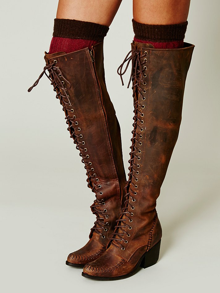 Jeffrey Campbell James Lace Up Boot in Chocolate (Brown) - Lyst