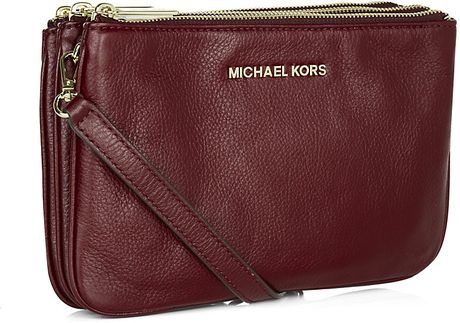 Michael Michael Kors Bedford Gusset Cross Body Bag in Purple (gold)