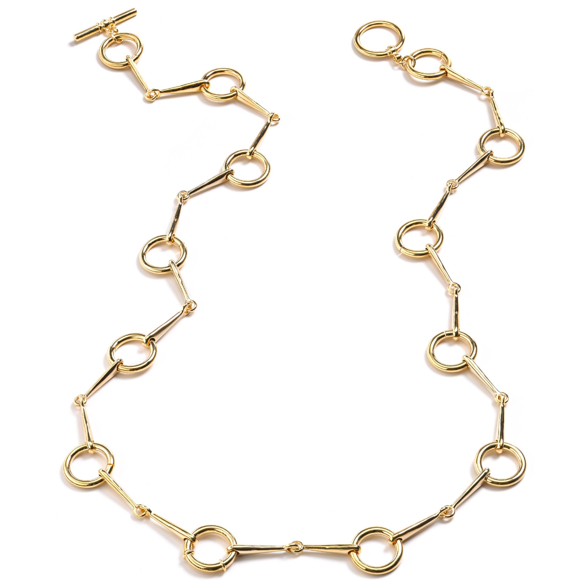 Lyst - Lauren by ralph lauren Goldtone Horsebit Station Long Necklace ...