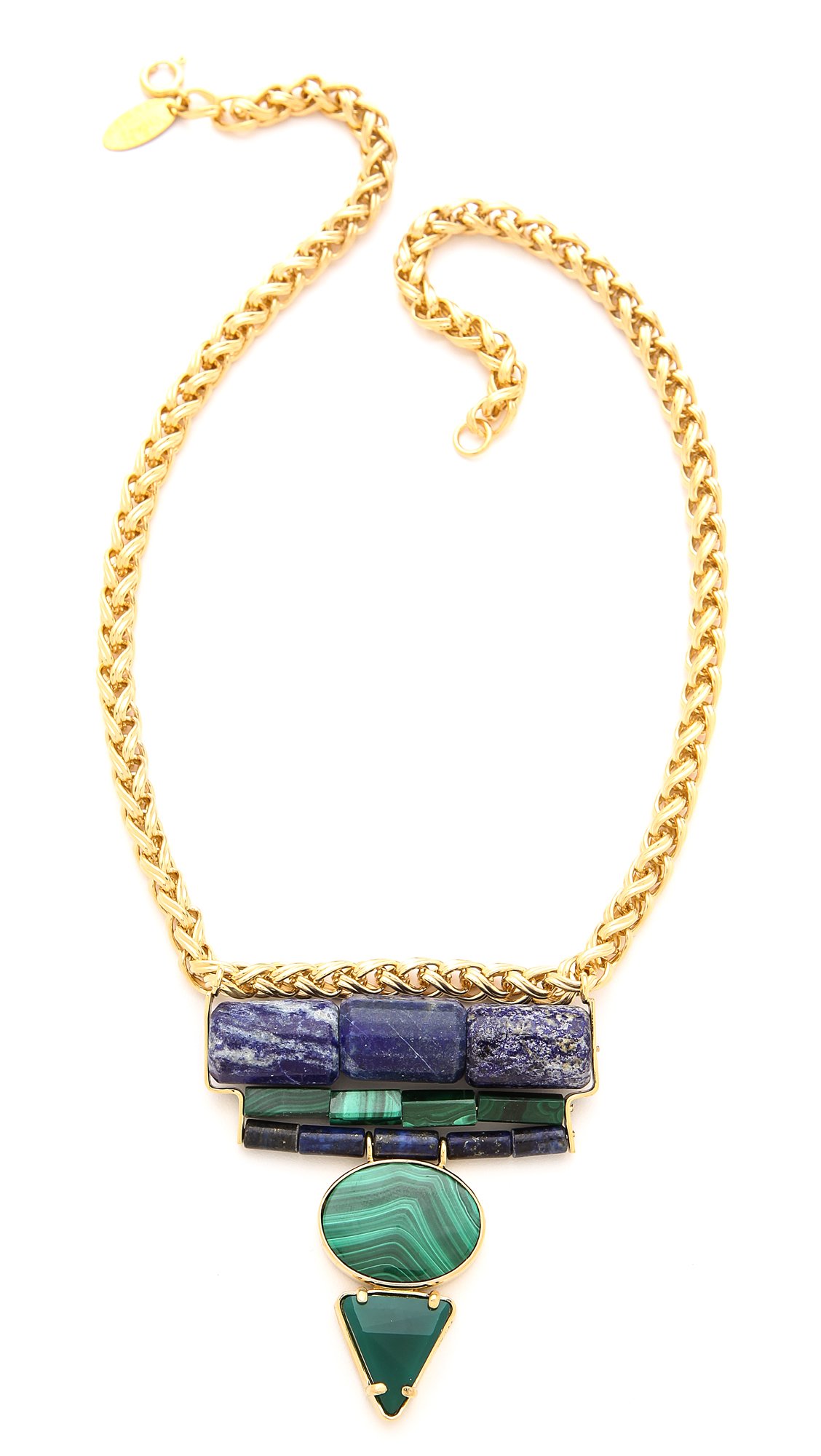 Wouters & Hendrix Chunky Stone Necklace in Gold | Lyst