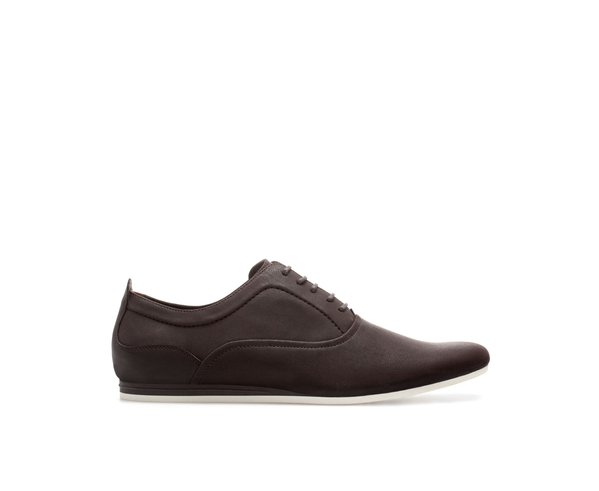 Zara Basic Slim Shoe in Brown for Men | Lyst