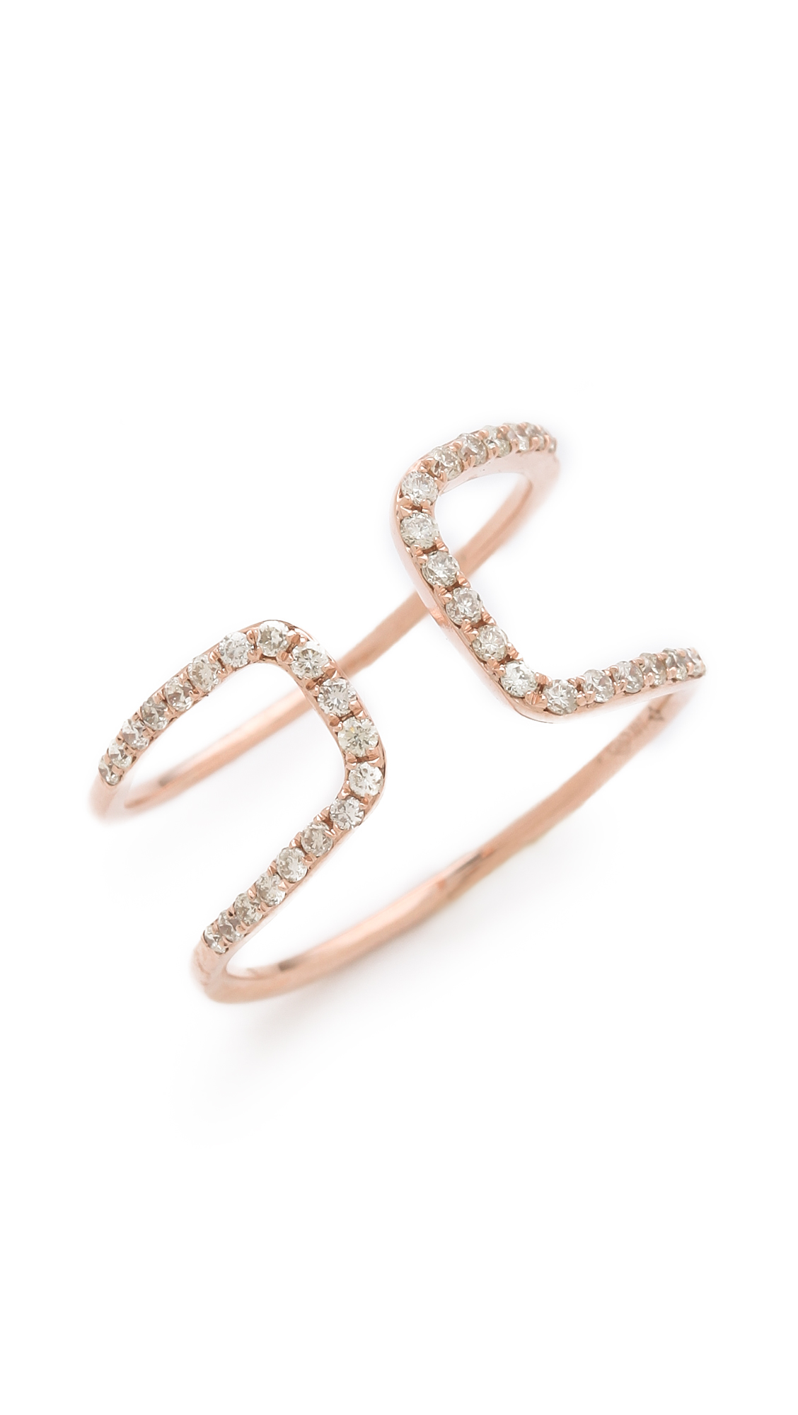 Lyst - Gabriela artigas White Diamond Cutout Ring in Pink