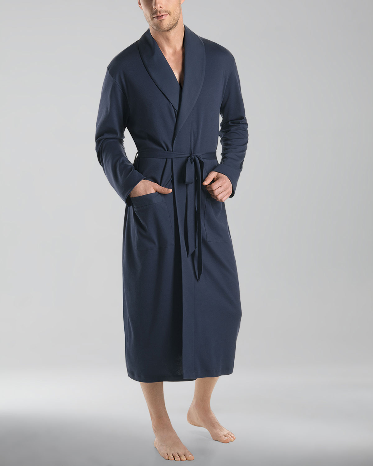 Hanro Night & Day Knit Robe in Blue for Men (BLACK IRIS) | Lyst
